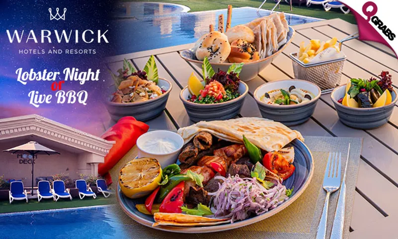 Lobster Night OR Live BBQ with Pool Access at Warwick Doha Hotel!